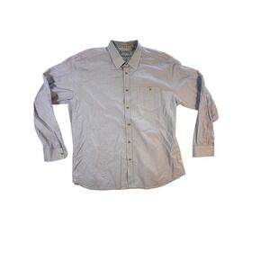 Ted Baker London Mens Dress Shirt Geometric Print Long Sleeve Blue Size 7